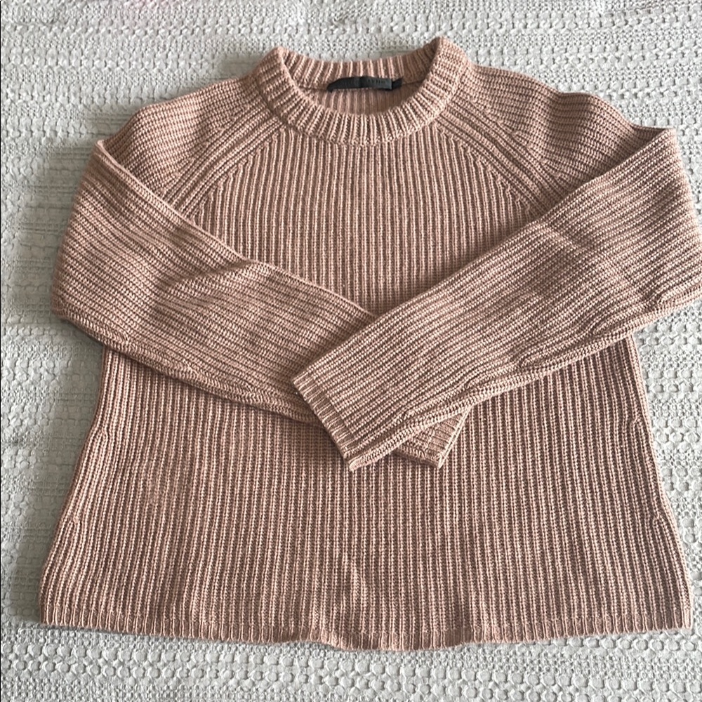 Jenni Kayne Cashmere Fisherman Sweater mink pink/ mauve